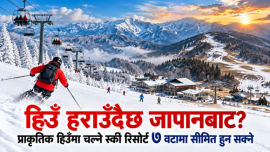हिउँ हराउँदैछ जापानबाट? प्राकृतिक हिउँमा चल्ने स्की रिसोर्ट ७ वटामा सीमित हुन सक्ने