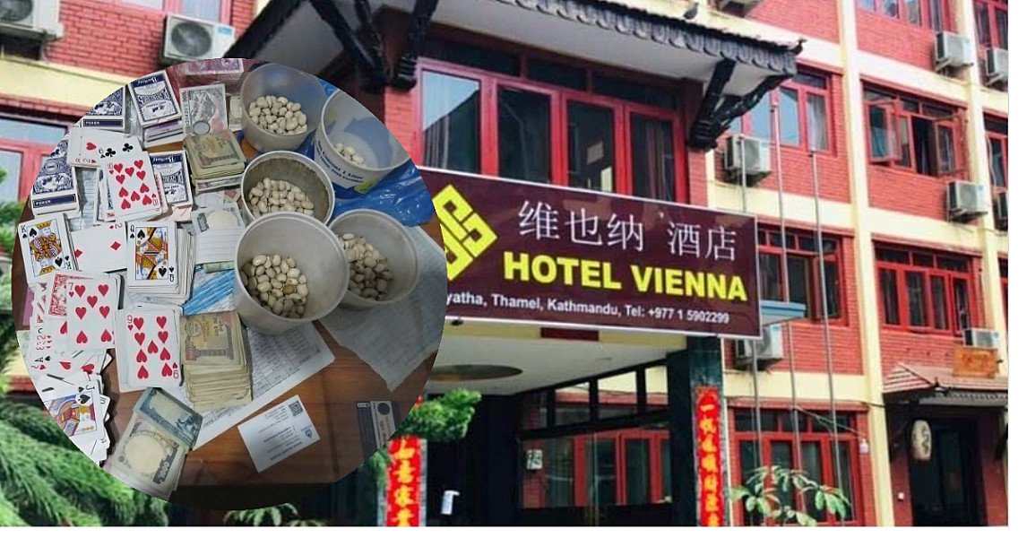 होटल भियानाबाट ११ जुवाडे पक्राउ:खालमा भेटियो १३ लाख ६२ हजार पाँच सय रुपियाँ